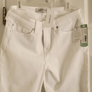 Liverpool White Ankle Skinny Jean 6/28 NWT